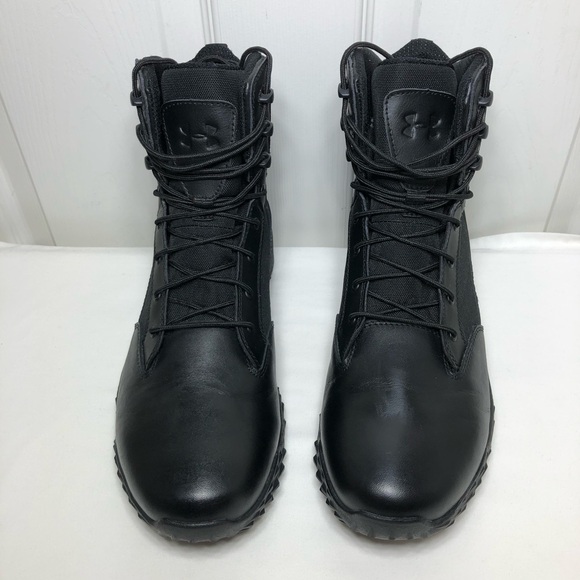 Under Armour 3021903-001 Men's Leather Stellar Tac Waterproof Black Boots 11.5 - Picture 3 of 14